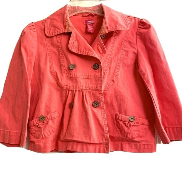 Personal Identity Coral Jacket Double Breasted Blazer 3/4 Length Sleeve sz Small - Picture 1 of 9